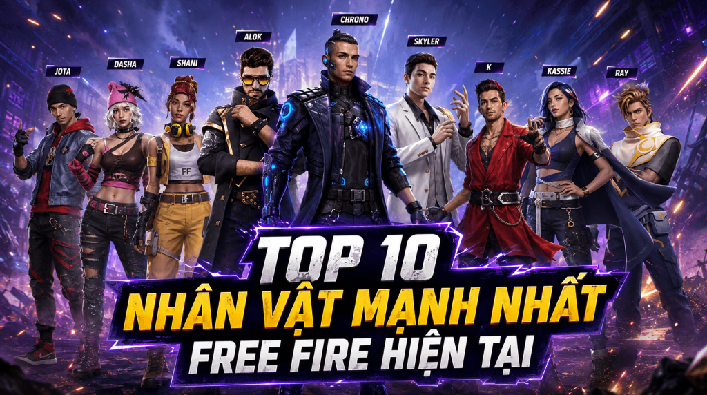 Top Nhân Vật Free Fire Mạnh Nhất Theo Meta Hiện Nay